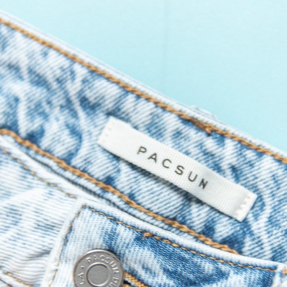 Pacsun Light Wash High Waisted Straight Leg Mom Jeans Size 28 - Picture 4 of 9